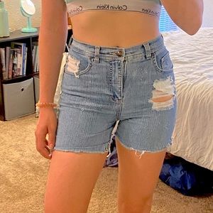 Distressed vintage cutoffs